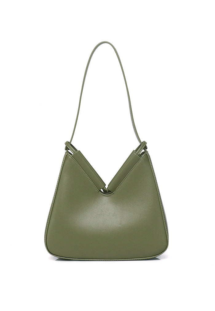 Norna Drawstring Shoulder Bag (Olive)