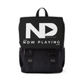 Now Playing Backpack — Black Logo Shoulder Backpack
