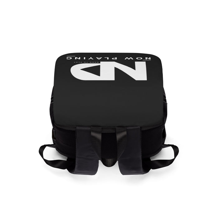 Now Playing Backpack — Black Logo Shoulder Backpack