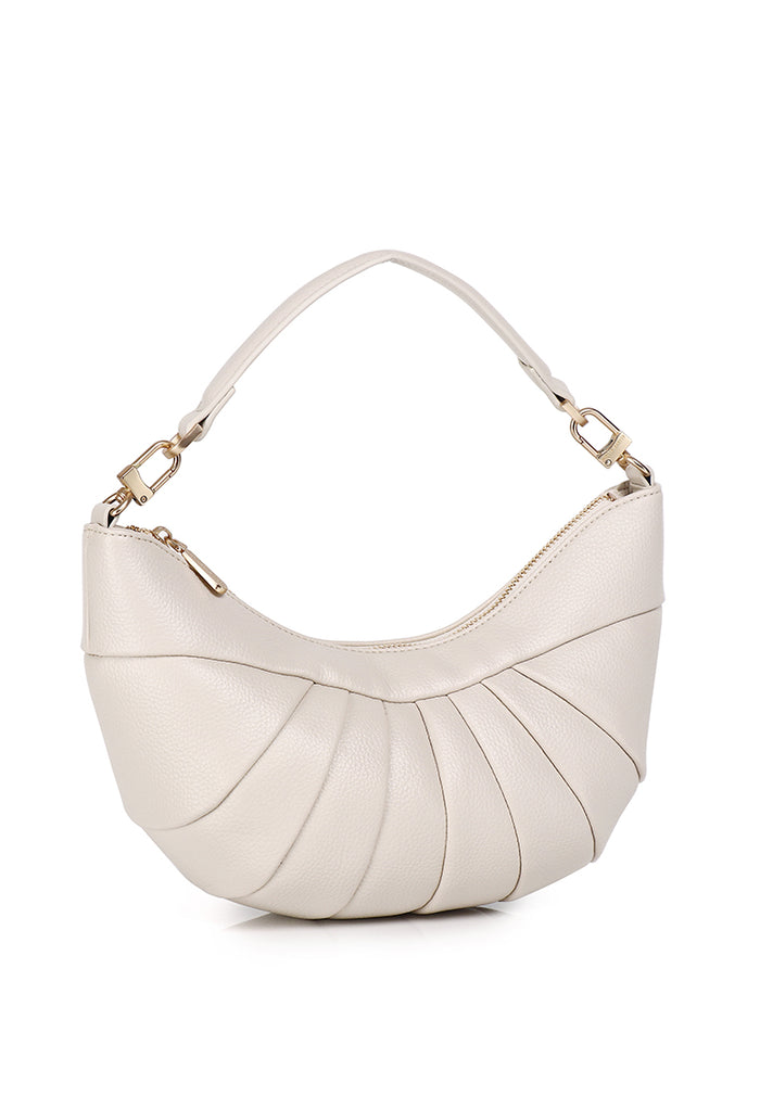 Nyra Pleated Shoulder Bag (Cornsilk)