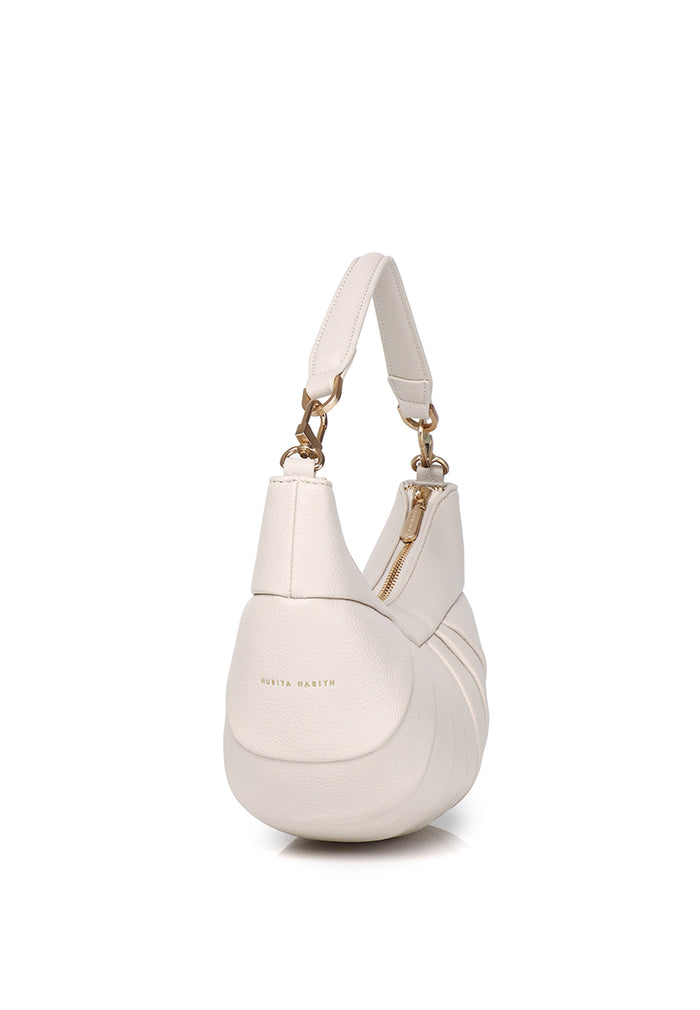Nyra Pleated Shoulder Bag (Cornsilk)