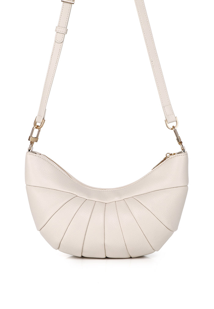 Nyra Pleated Shoulder Bag (Cornsilk)