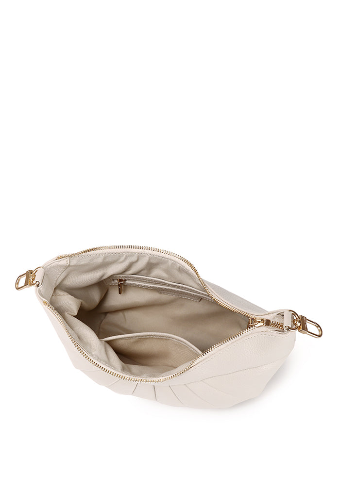 Nyra Pleated Shoulder Bag (Cornsilk)