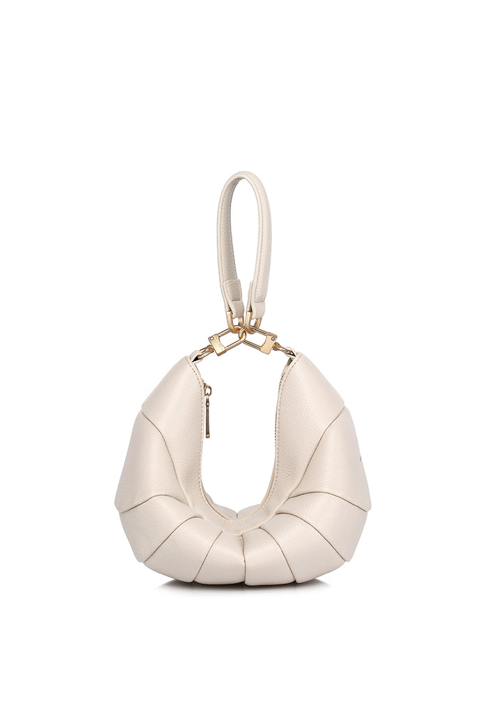 Nyra Pleated Shoulder Bag (Cornsilk)