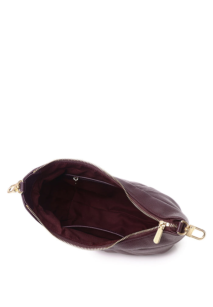 Nyra Pleated Shoulder Bag (Maroon)