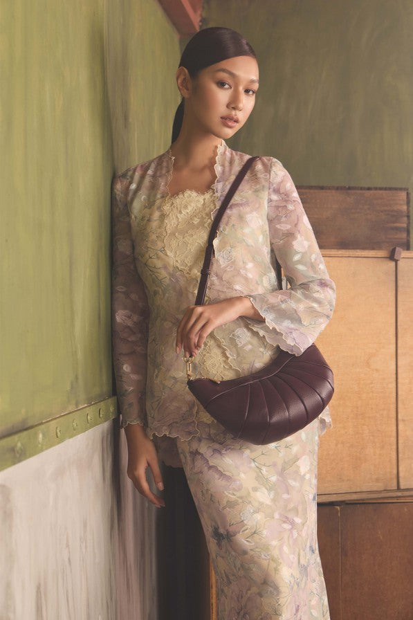 Nyra Pleated Shoulder Bag (Maroon)