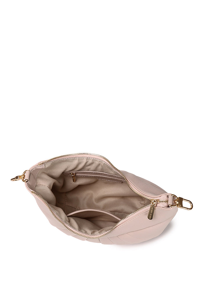 Nyra Pleated Shoulder Bag (Nude Pink)