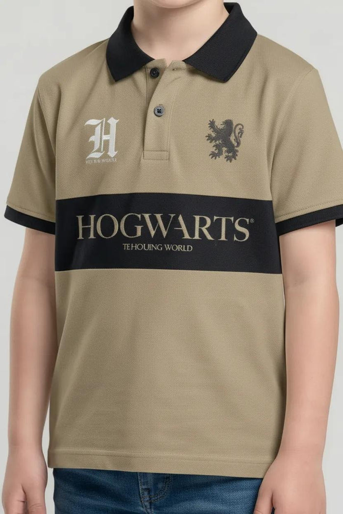 Octave Boys Safari Printed Polo Collar T-shirt
