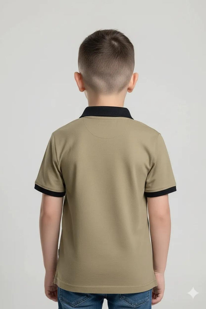 Octave Boys Safari Printed Polo Collar T-shirt