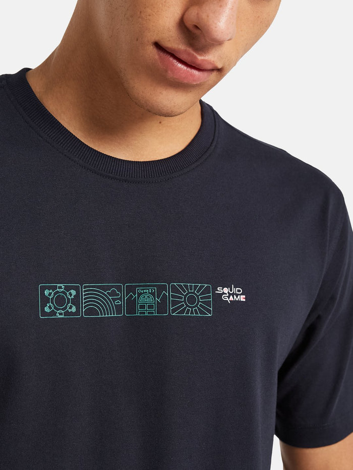 Octave Graphic Printed Short Sleeves Cotton T-shirt