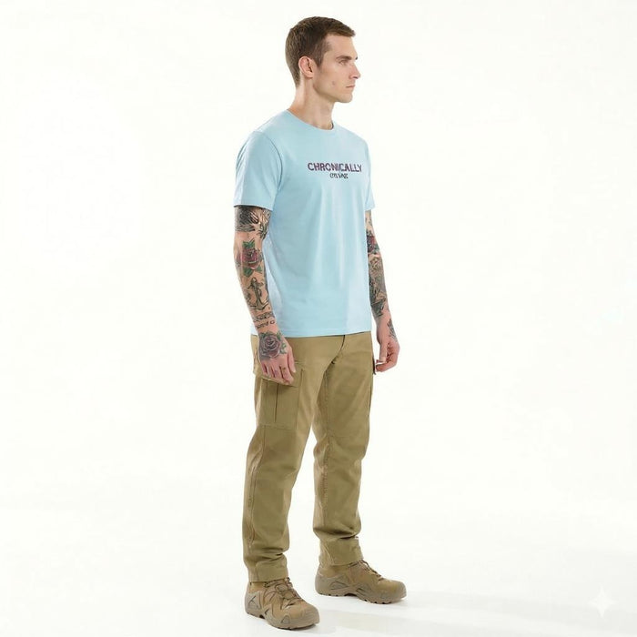 Octave Men Aqua Printed T-shirt
