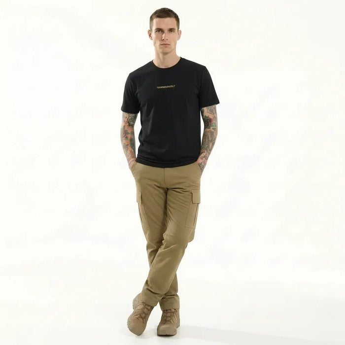 Octave Men Black Printed T-shirt