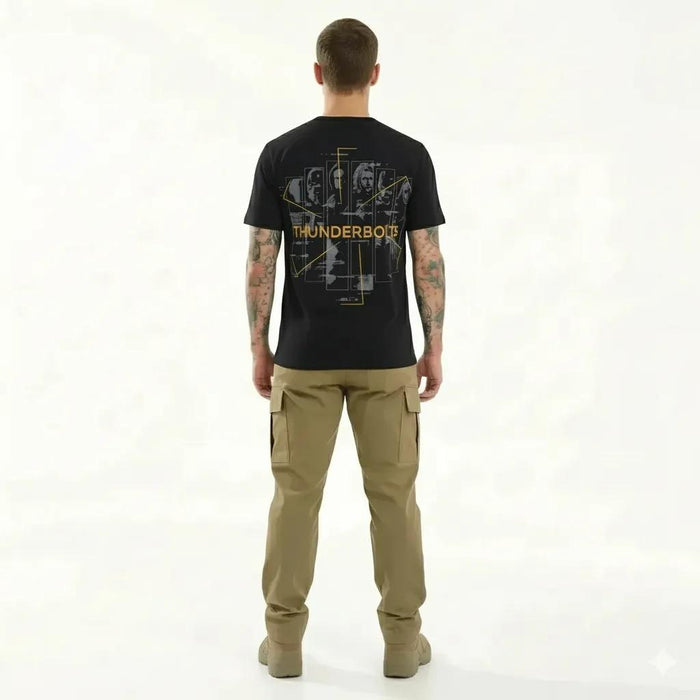 Octave Men Black Printed T-shirt