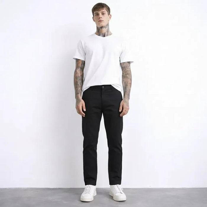 Octave Men Black Trousers