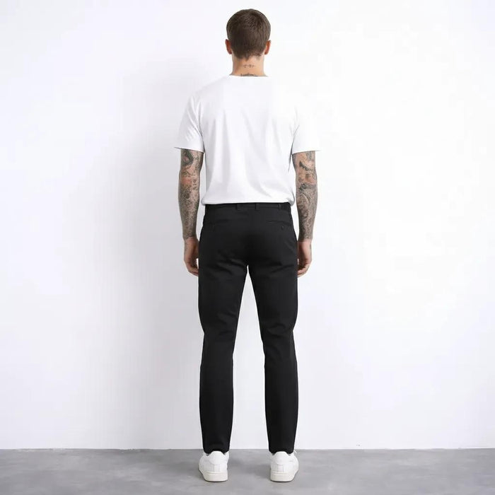 Octave Men Black Trousers