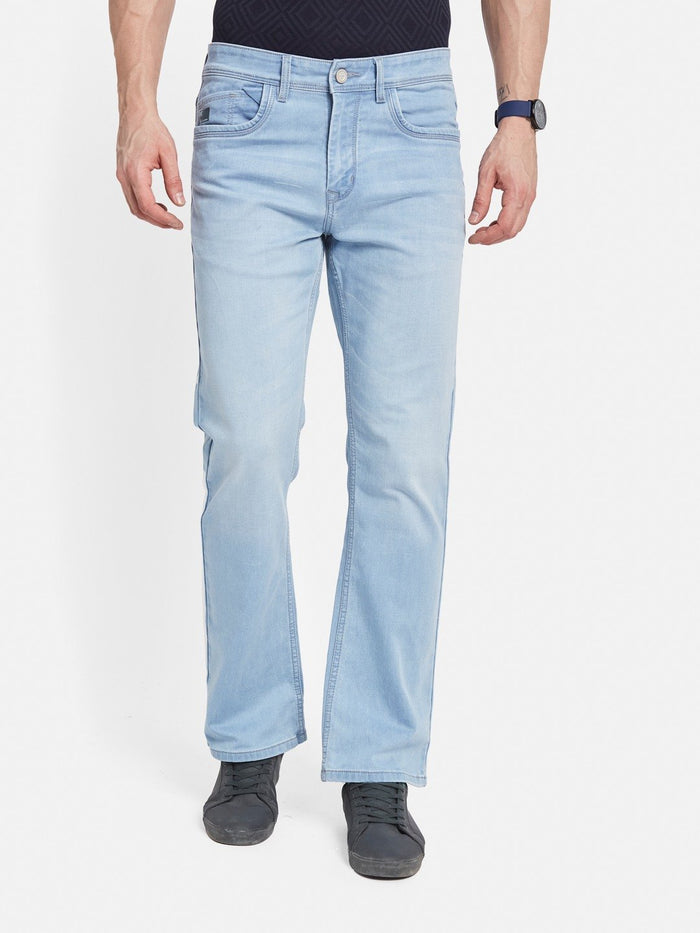 Octave Men Bootcut Light Fade Low-Rise Cotton Stretchable Jeans