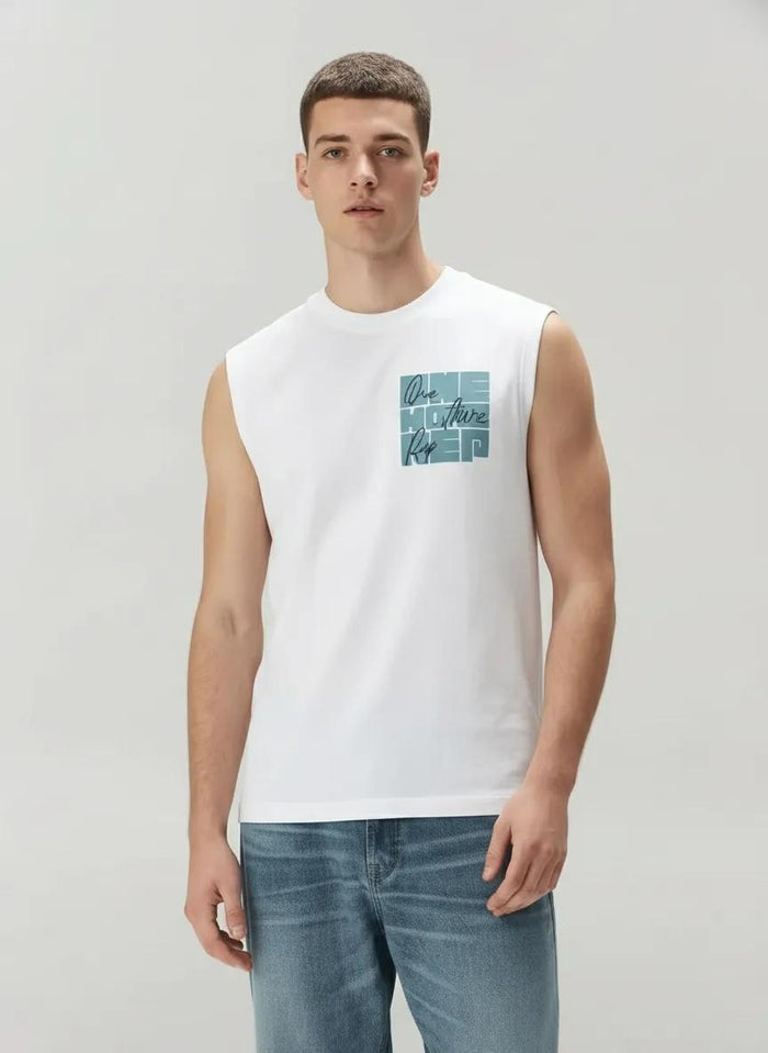 Octave Men Bottle Green Typography Printed T-shirt