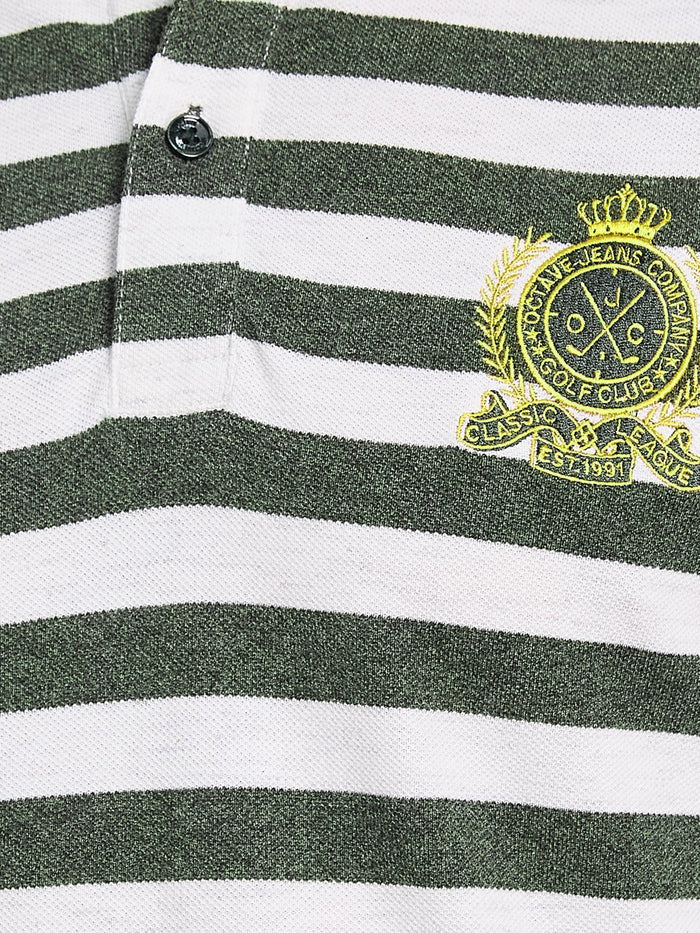 Octave Men Colourblocked Polo Collar T-shirt