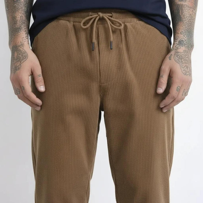Octave Men Dark Fawn Regular Fit Track Pants