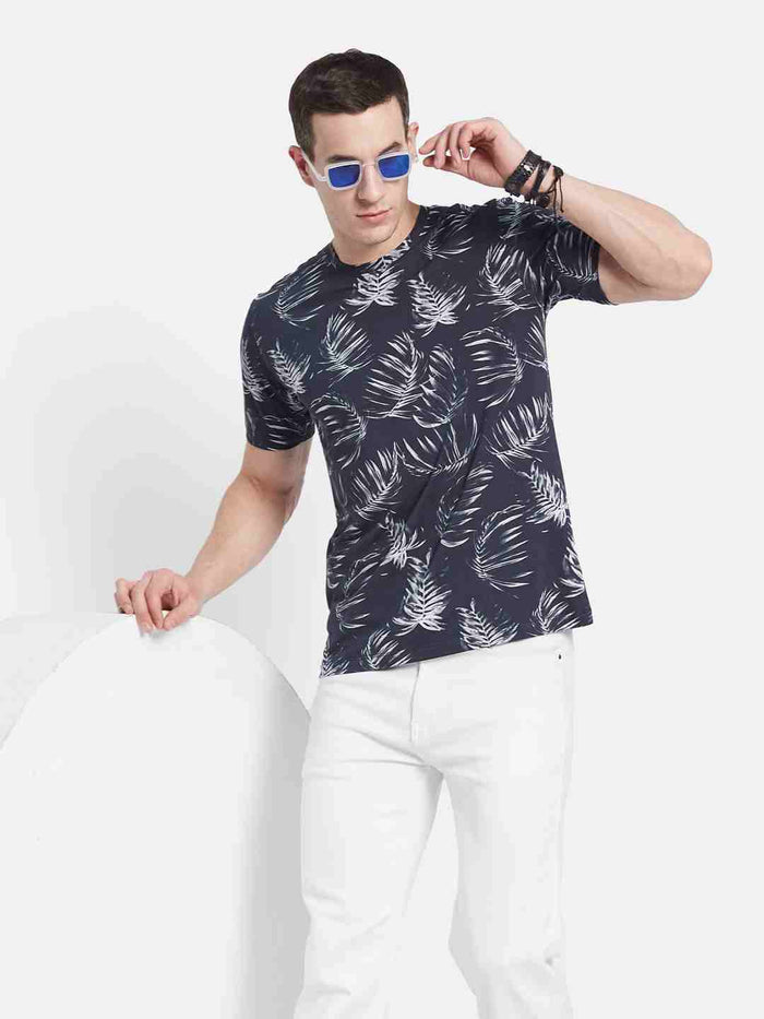 Octave Men Floral Printed T-shirt