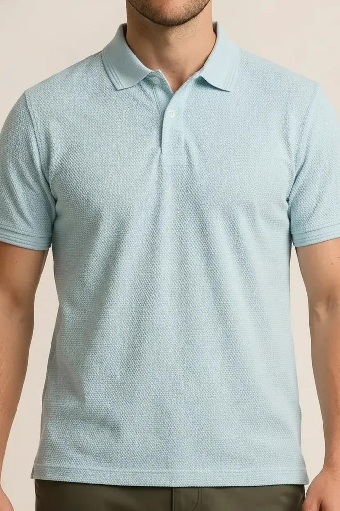 Octave Men Ice Melt Polo Collar T-shirt
