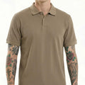 Octave Men Khaki Polo Collar T-shirt