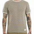 Octave Men Khaki Striped T-shirt