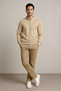 Octave Men Natural Solid High Neck Sweatshirt