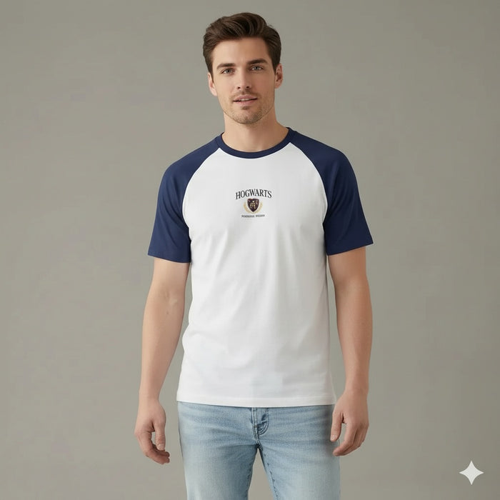 Octave Men Navy Printed T-shirt