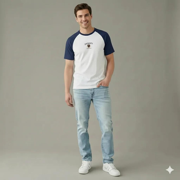 Octave Men Navy Printed T-shirt