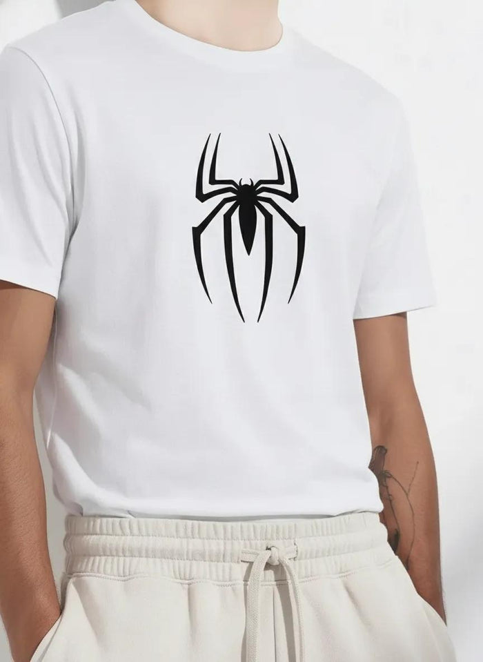 Octave Men Off White Printed Round Neck T-shirt