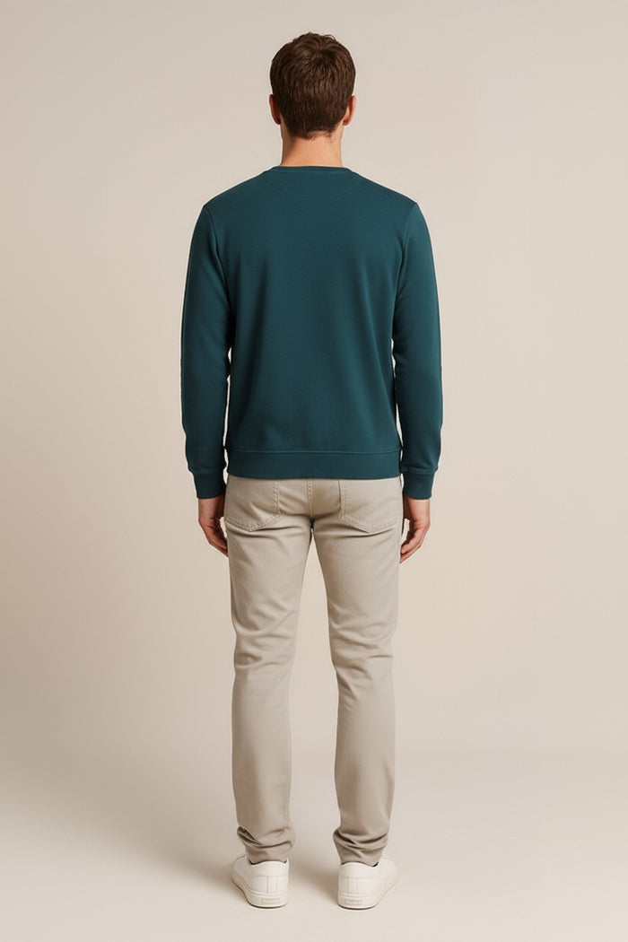 Octave Men Pacific Solid Round Neck Sweatshirt