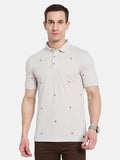 Octave Men Printed Polo Collar T-shirt