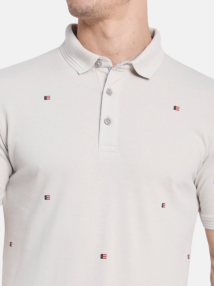 Octave Men Printed Polo Collar T-shirt