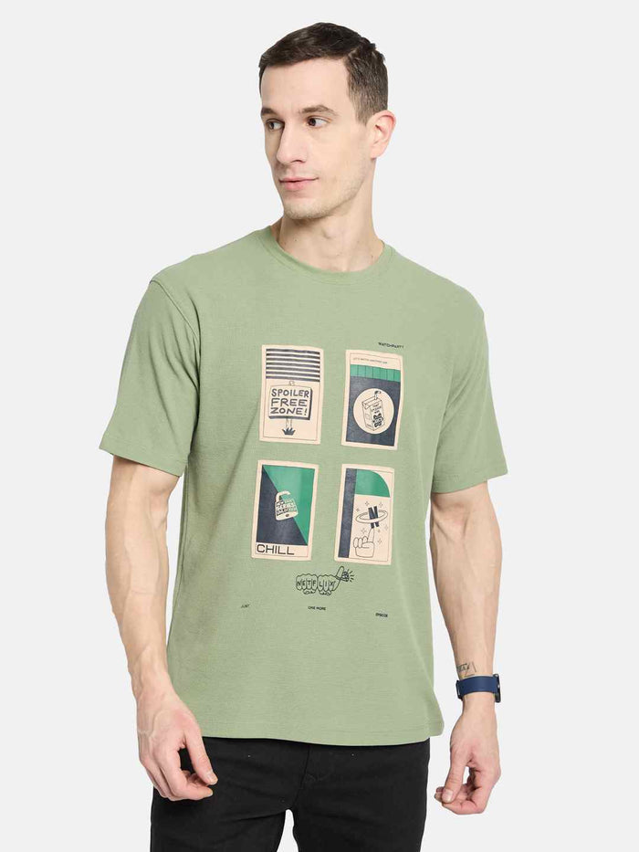 Octave Men Printed T-shirt