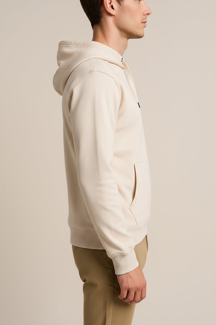 Octave Men Pristine Solid Hooded Sweatshirt
