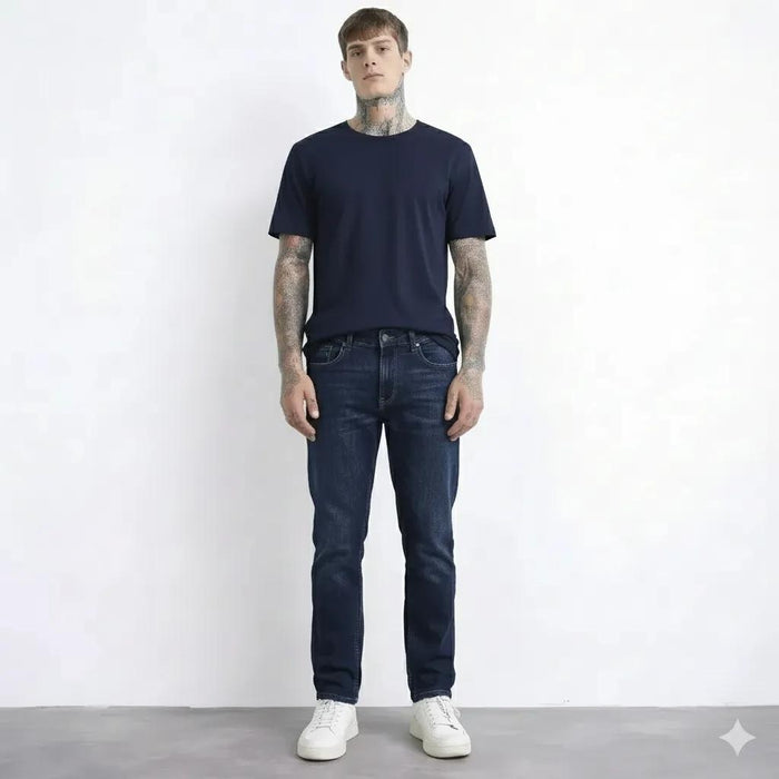Octave Men Regular Fit Mid-Rise Stretchable Jeans