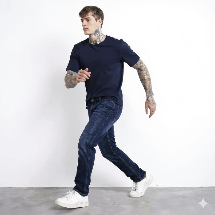 Octave Men Regular Fit Mid-Rise Stretchable Jeans