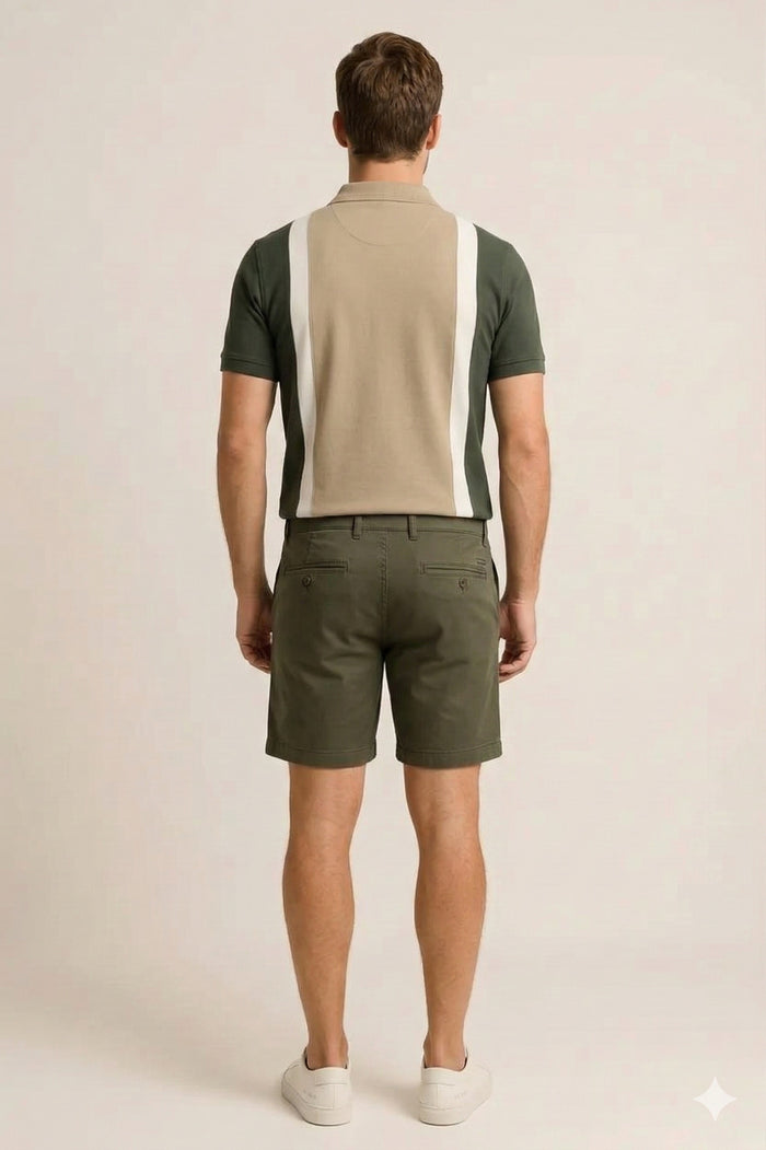 Octave Men Safari Colourblocked Polo Collar T-shirt
