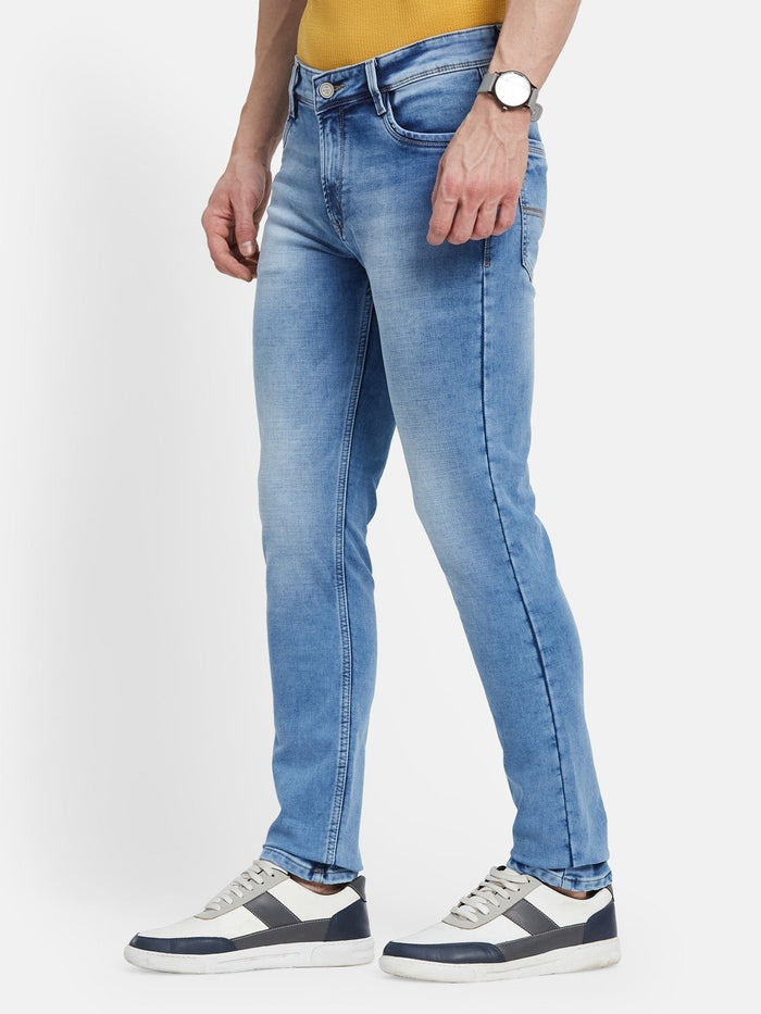 Octave Men Straight Fit Light Fade Stretchable Mid-Rise Jeans