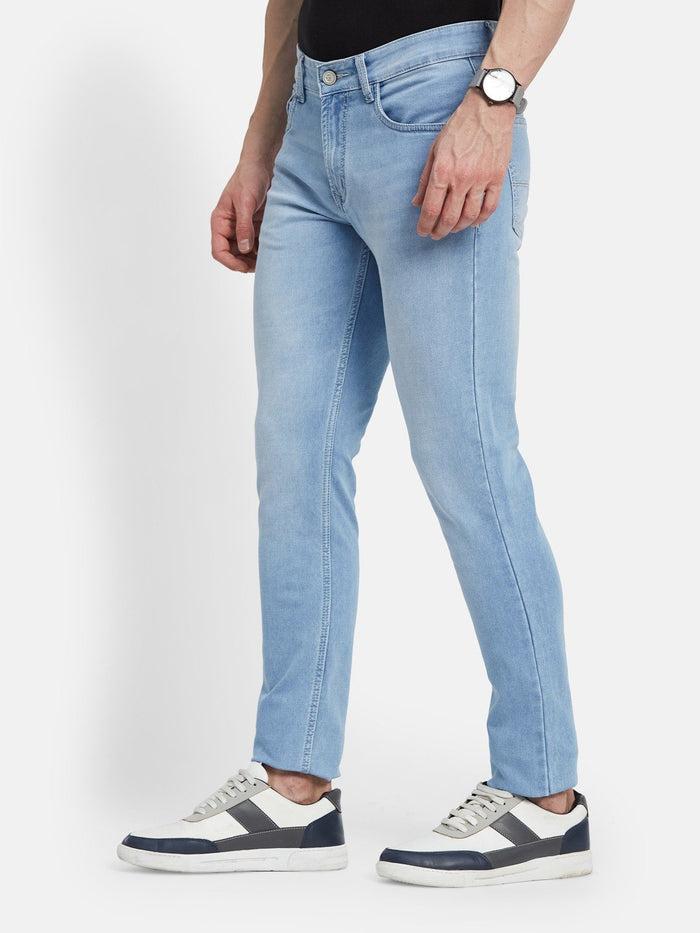 Octave Men Straight Fit Mid-Rise Light Fade Stretchable Jeans