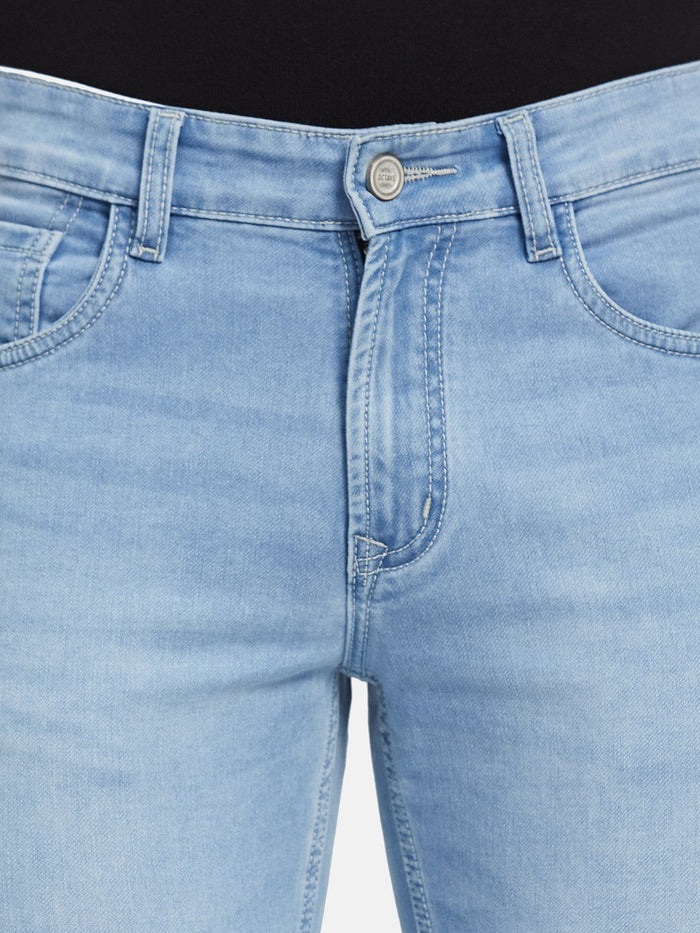 Octave Men Straight Fit Mid-Rise Light Fade Stretchable Jeans