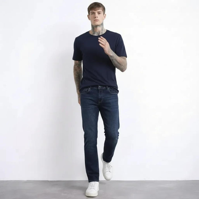 Octave Men Straight Fit Mid-Rise Stretchable Jeans