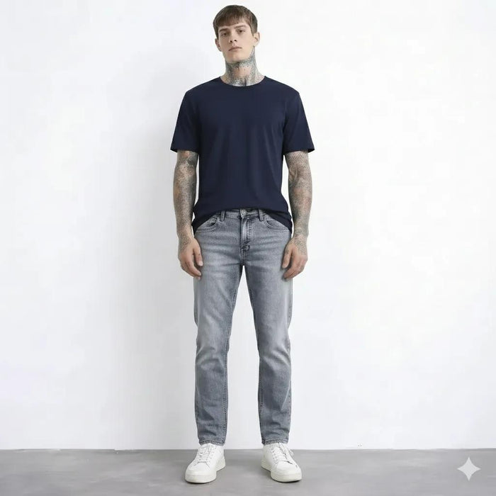 Octave Men Straight Fit Mid-Rise Stretchable Jeans