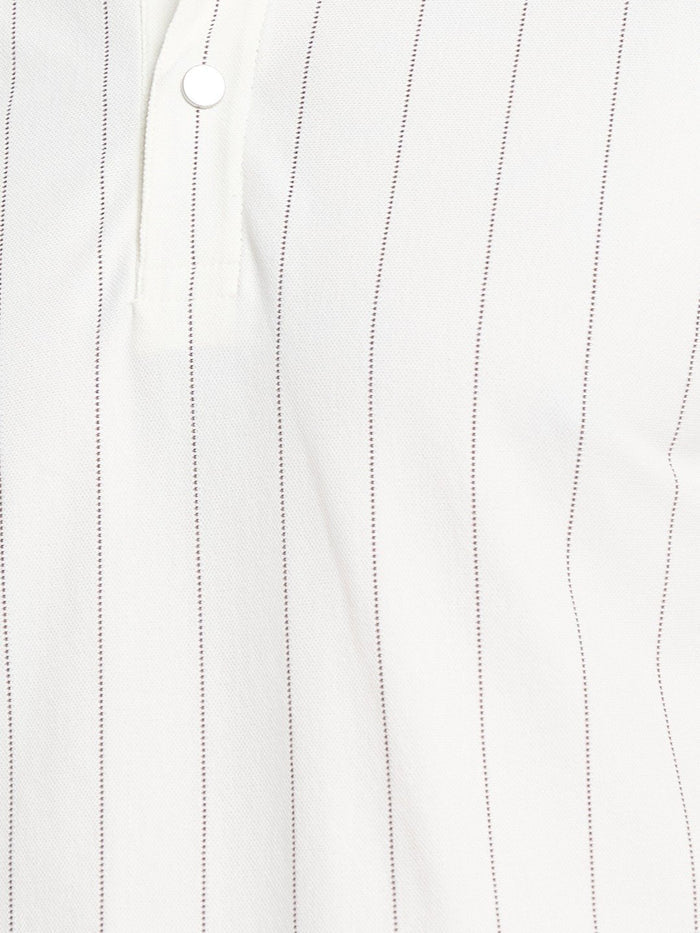 Octave Men Striped Polo Collar Cotton T-shirt