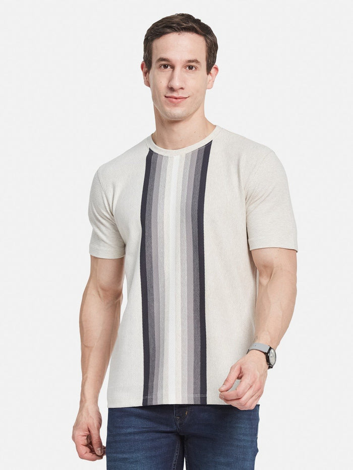 Octave Men Striped T-shirt