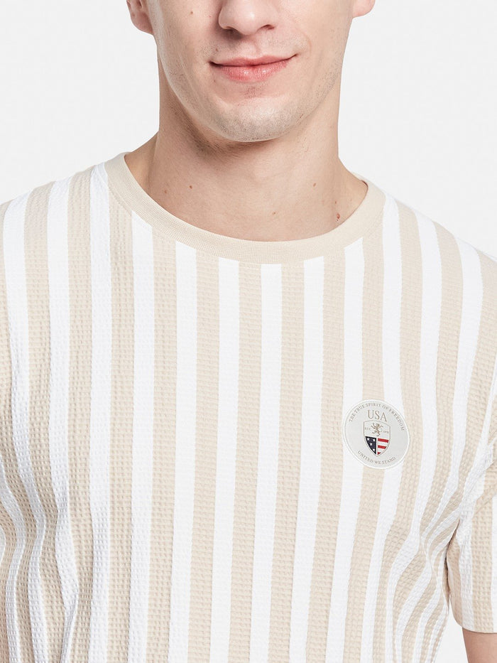 Octave Men Striped T-shirt