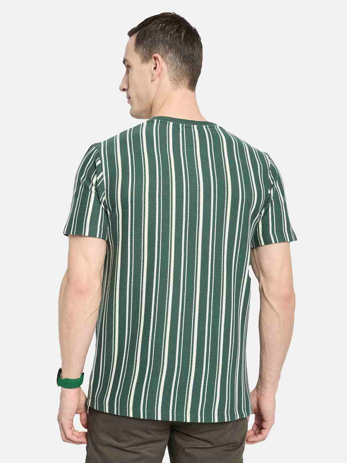 Octave Men Striped T-shirt