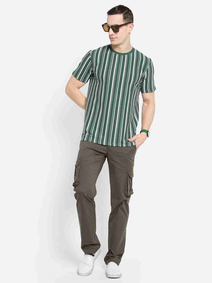 Octave Men Striped T-shirt