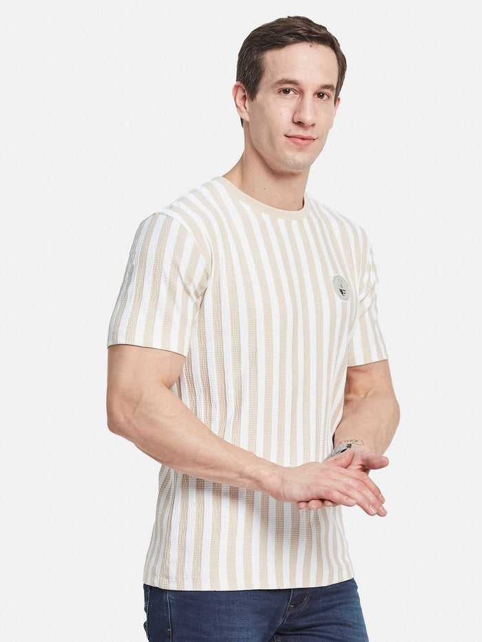 Octave Men Striped T-shirt